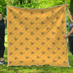 Bee Honeycomb Pattern Print Quilt