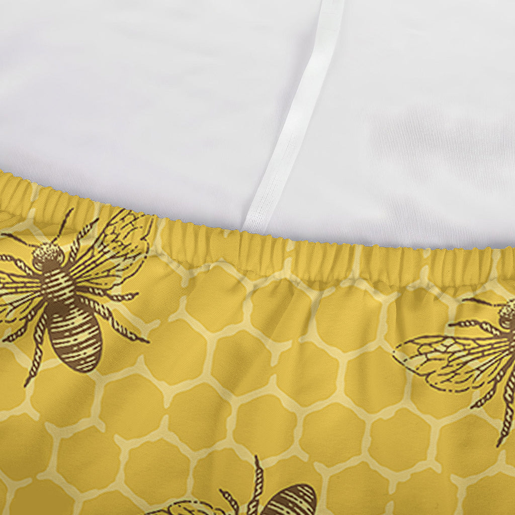 Bee Honeycomb Pattern Print Sofa Cover
