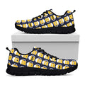 Beer Emoji Pattern Print Black Running Shoes