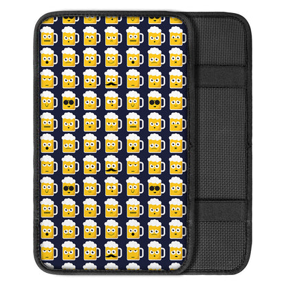 Beer Emoji Pattern Print Car Center Console Cover