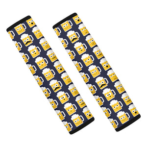 Beer Emoji Pattern Print Car Seat Belt Covers