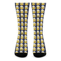 Beer Emoji Pattern Print Crew Socks