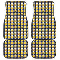 Beer Emoji Pattern Print Front and Back Car Floor Mats