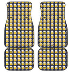 Beer Emoji Pattern Print Front and Back Car Floor Mats