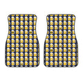 Beer Emoji Pattern Print Front Car Floor Mats