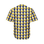 Beer Emoji Pattern Print Men's Baseball Jersey