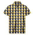 Beer Emoji Pattern Print Men's Short Sleeve Shirt