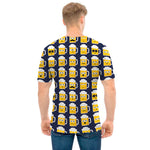 Beer Emoji Pattern Print Men's T-Shirt