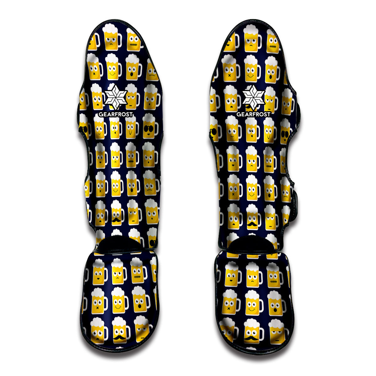 Beer Emoji Pattern Print Muay Thai Shin Guard