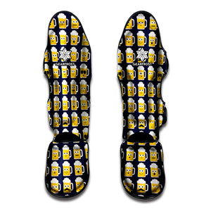 Beer Emoji Pattern Print Muay Thai Shin Guard