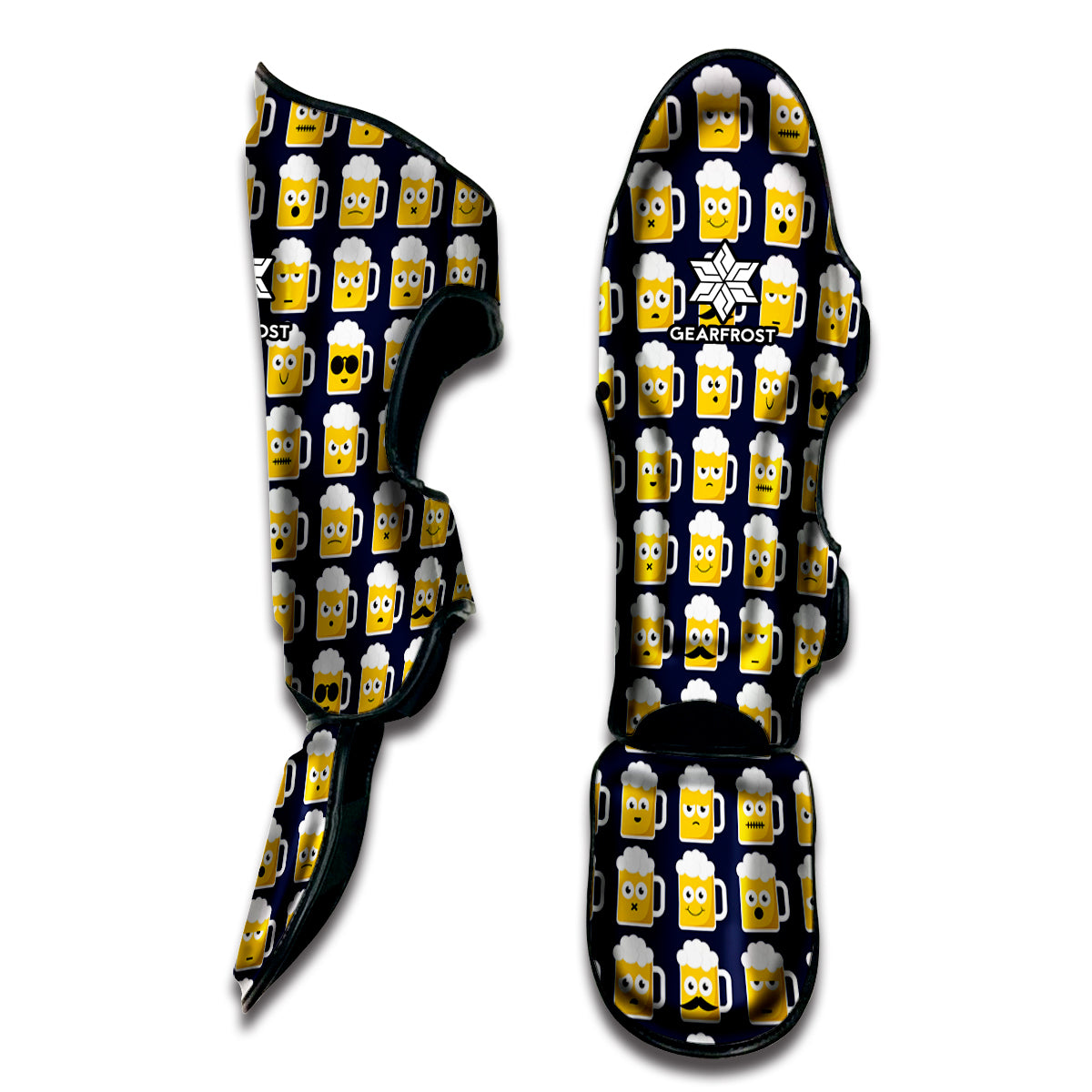 Beer Emoji Pattern Print Muay Thai Shin Guard