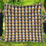 Beer Emoji Pattern Print Quilt