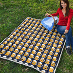 Beer Emoji Pattern Print Quilt