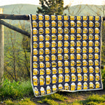 Beer Emoji Pattern Print Quilt