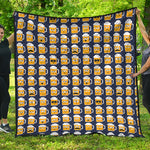 Beer Emoji Pattern Print Quilt