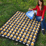 Beer Emoji Pattern Print Quilt