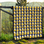 Beer Emoji Pattern Print Quilt