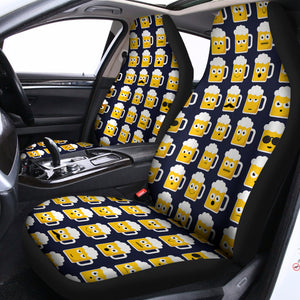 Beer Emoji Pattern Print Universal Fit Car Seat Covers