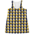 Beer Emoji Pattern Print Women's Racerback Tank Top