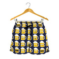 Beer Emoji Pattern Print Women's Shorts