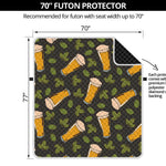 Beer Hop Cone And Leaf Pattern Print Futon Protector