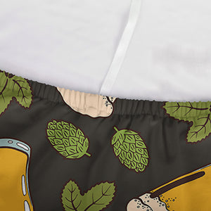 Beer Hop Cone And Leaf Pattern Print Sofa Cover