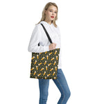 Beer Hop Cone And Leaf Pattern Print Tote Bag