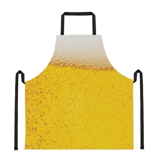 Beer With Foam Print Apron