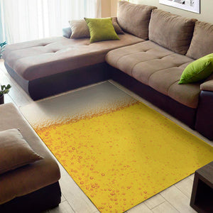 Beer With Foam Print Area Rug