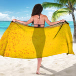 Beer With Foam Print Beach Sarong Wrap
