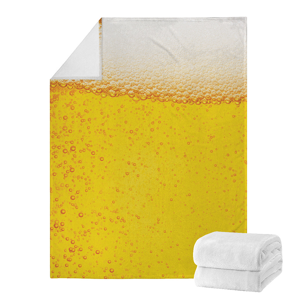 Beer With Foam Print Blanket
