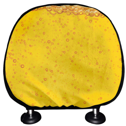 Beer With Foam Print Car Headrest Covers