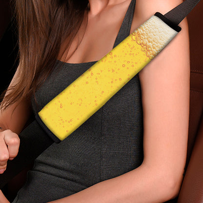 Beer With Foam Print Car Seat Belt Covers