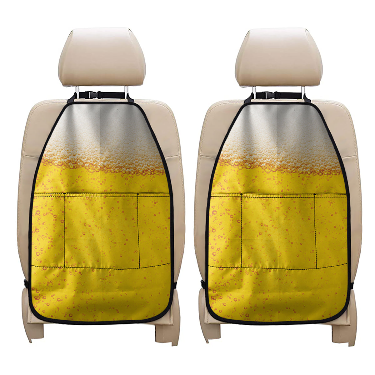 Beer With Foam Print Car Seat Organizers