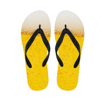 Beer With Foam Print Flip Flops