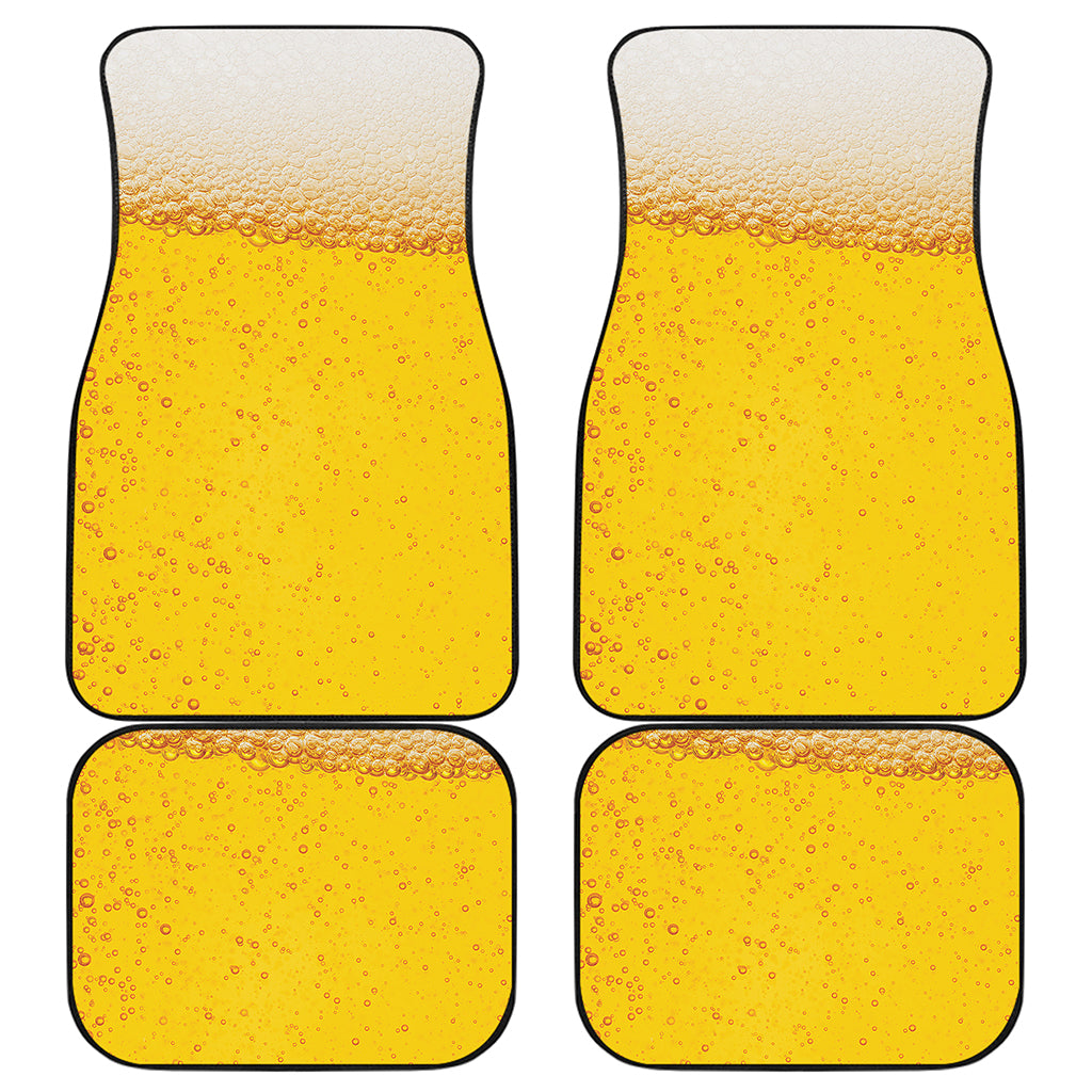 Beer With Foam Print Front and Back Car Floor Mats