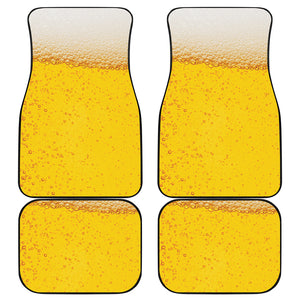 Beer With Foam Print Front and Back Car Floor Mats
