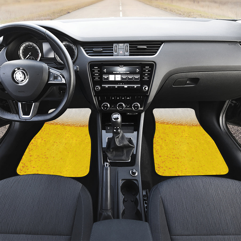 Beer With Foam Print Front and Back Car Floor Mats