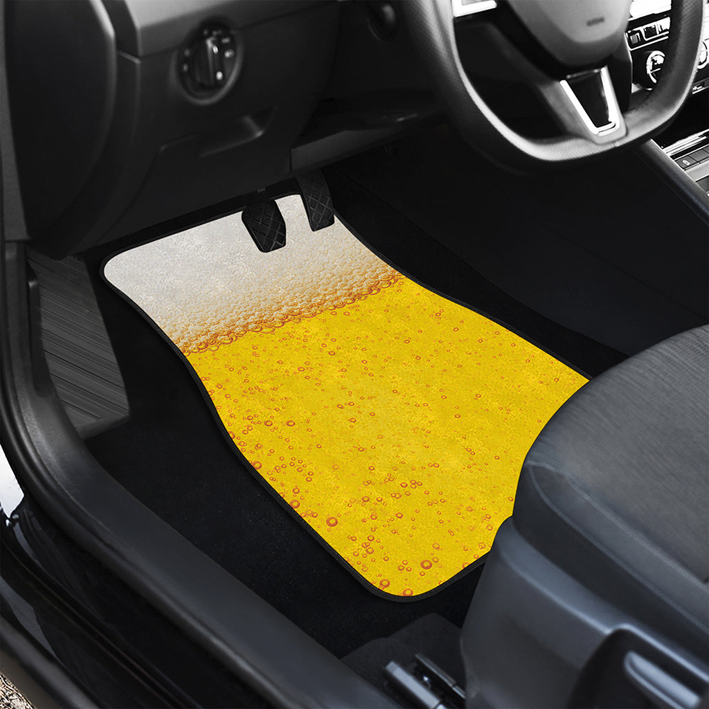 Beer With Foam Print Front and Back Car Floor Mats