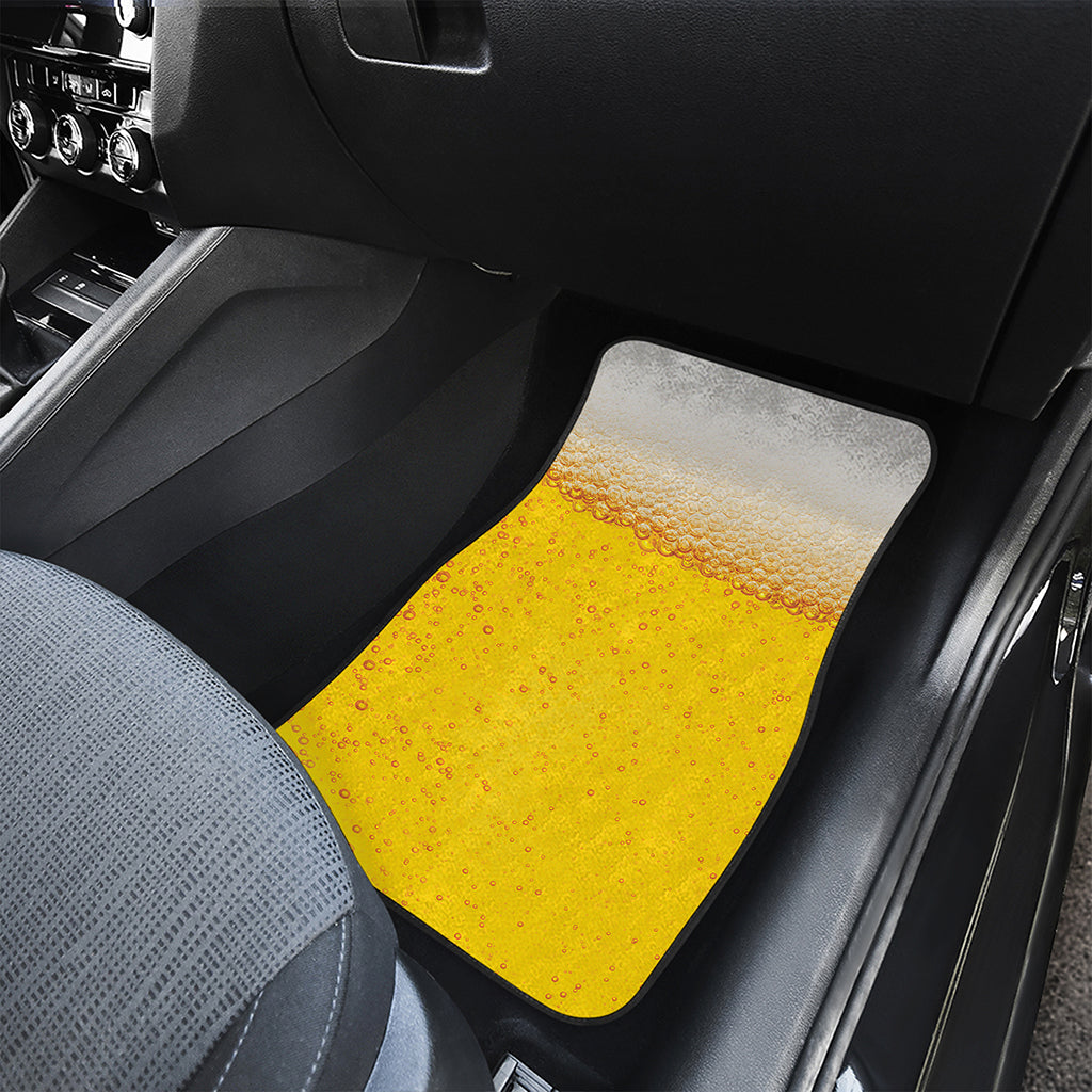 Beer With Foam Print Front and Back Car Floor Mats
