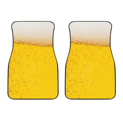 Beer With Foam Print Front Car Floor Mats