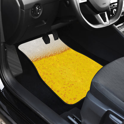 Beer With Foam Print Front Car Floor Mats
