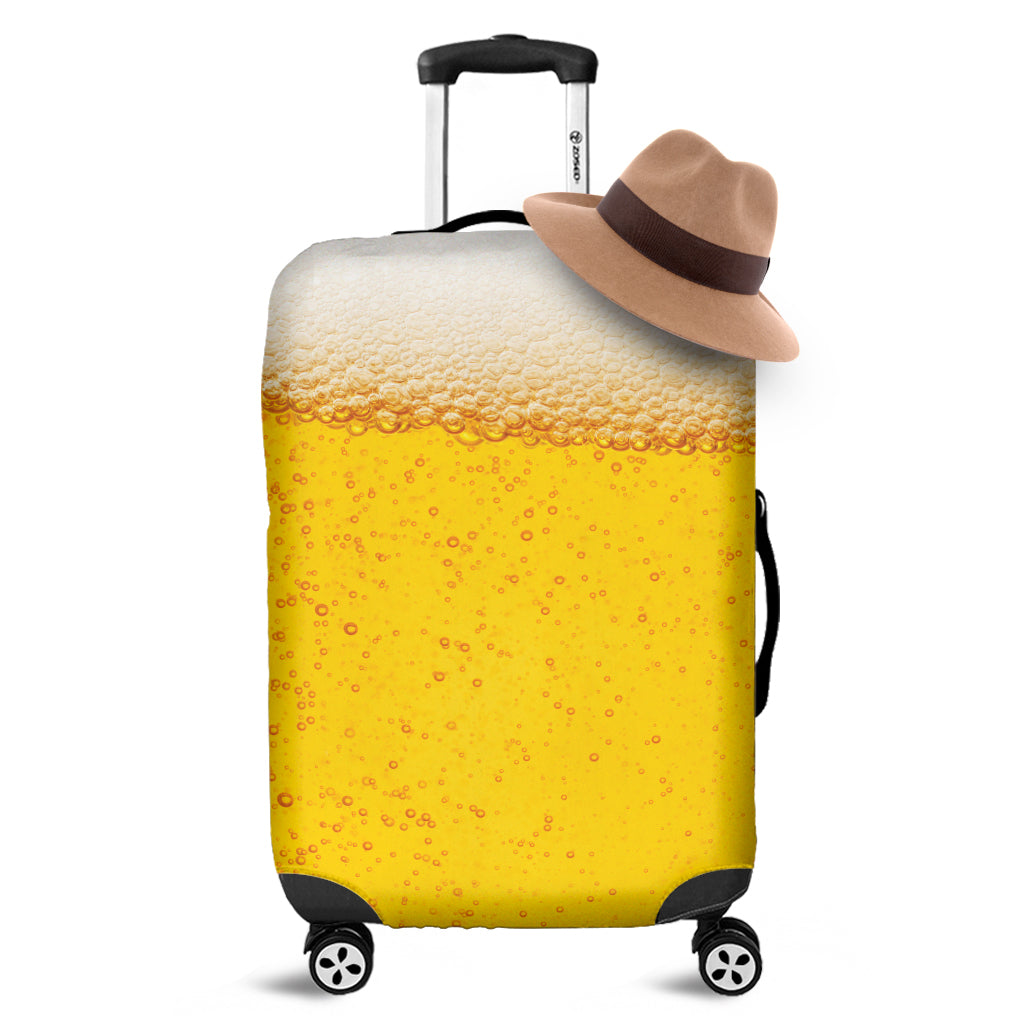 Beer With Foam Print Luggage Cover