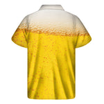Beer With Foam Print Men's Short Sleeve Shirt