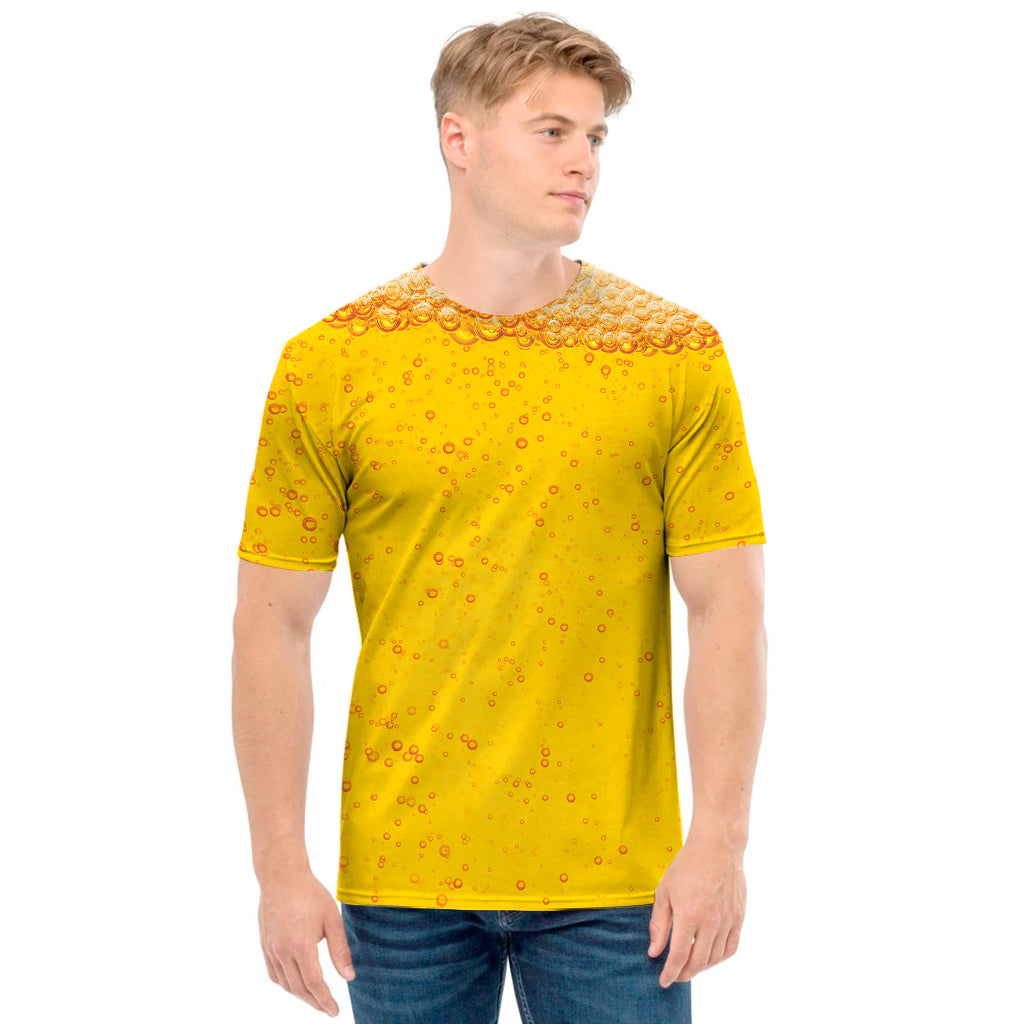 Beer With Foam Print Men's T-Shirt