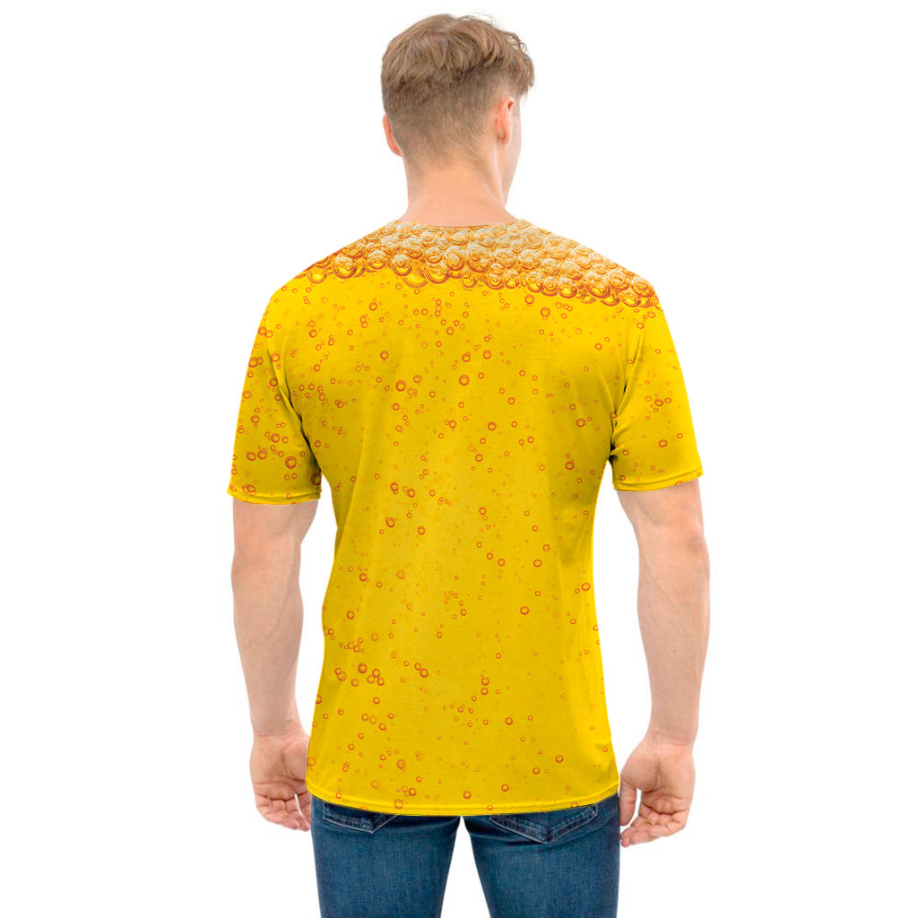 Beer With Foam Print Men's T-Shirt