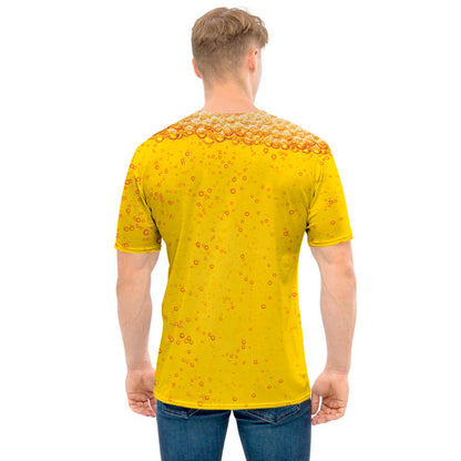 Beer With Foam Print Men's T-Shirt