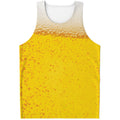 Beer With Foam Print Men's Tank Top