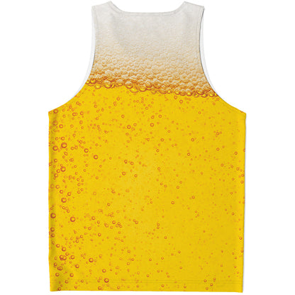 Beer With Foam Print Men's Tank Top
