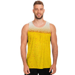 Beer With Foam Print Men's Tank Top